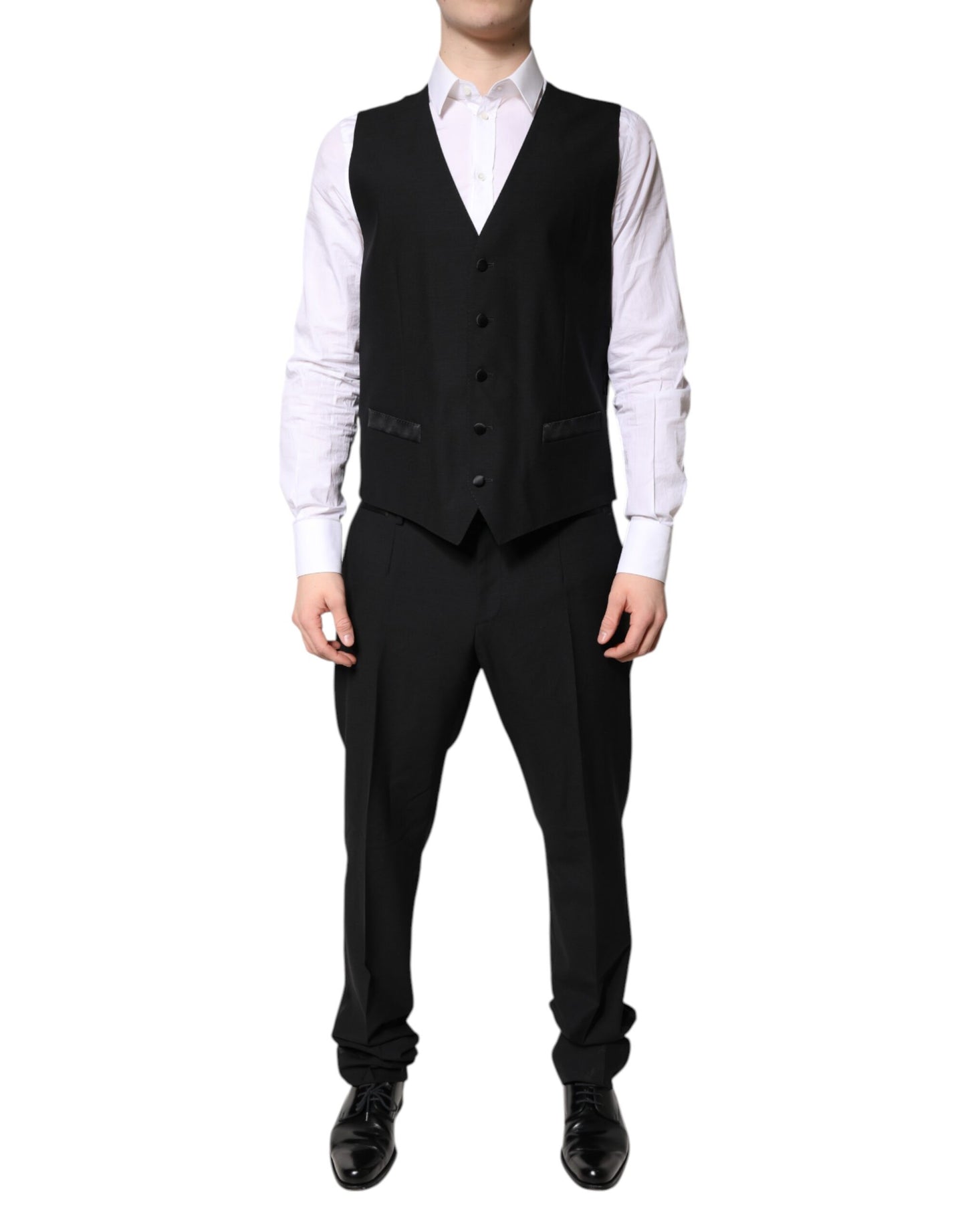 Costume de cérémonie Dolce & Gabbana noir à simple boutonnage, 3 pièces