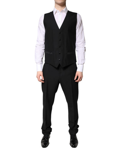 Costume de cérémonie Dolce & Gabbana noir à simple boutonnage, 3 pièces
