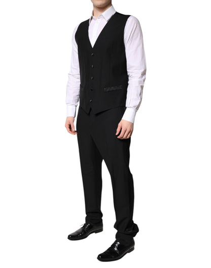 Costume de cérémonie Dolce & Gabbana noir à simple boutonnage, 3 pièces