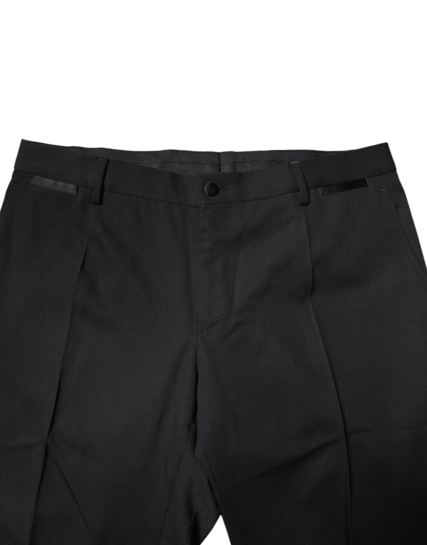 Traje de 2 piezas Dolce & Gabbana de lana negra de botonadura sencilla