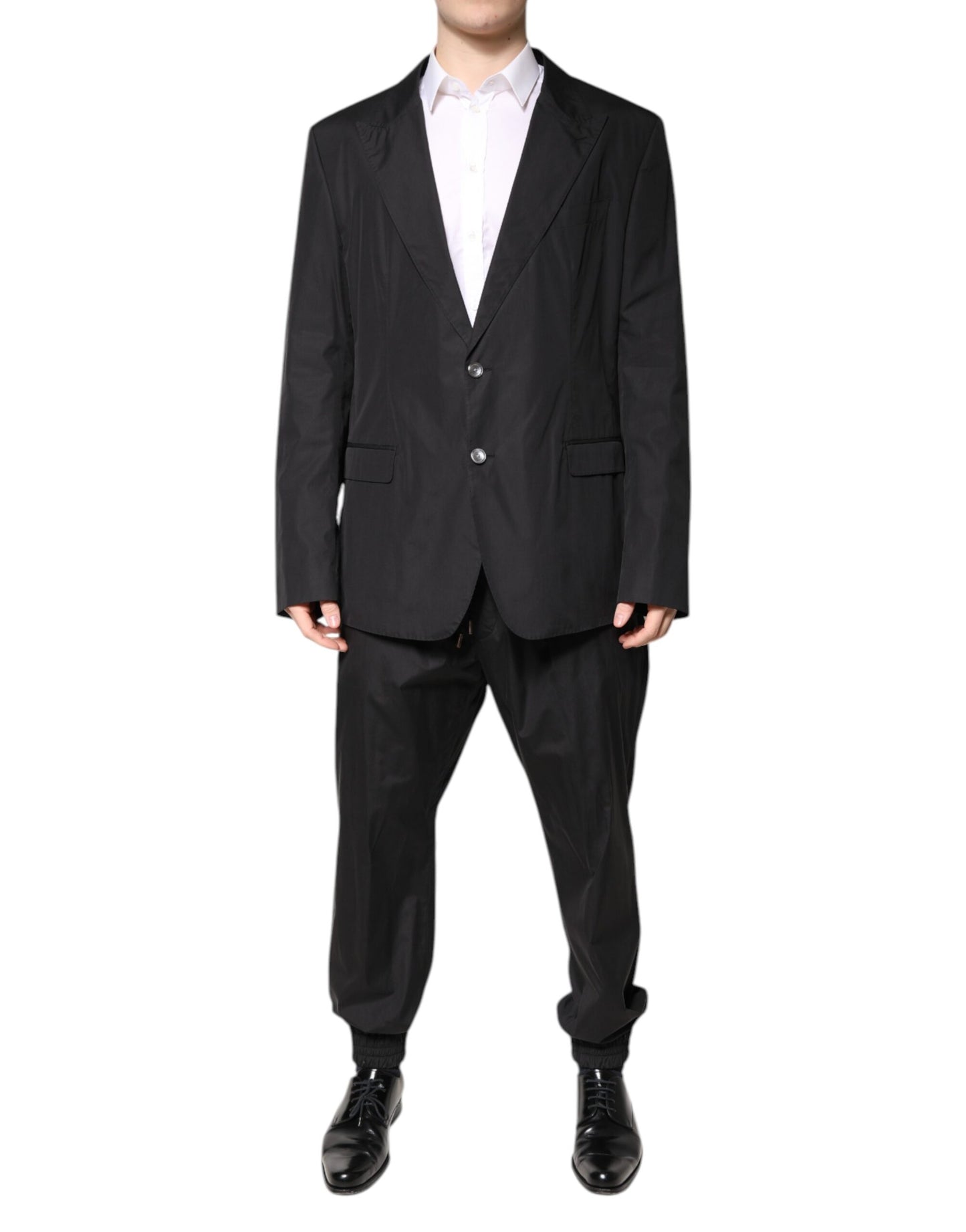 Costume deux pièces Dolce & Gabbana en coton noir, coupe droite