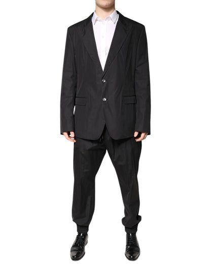 Costume deux pièces Dolce & Gabbana en coton noir, coupe droite