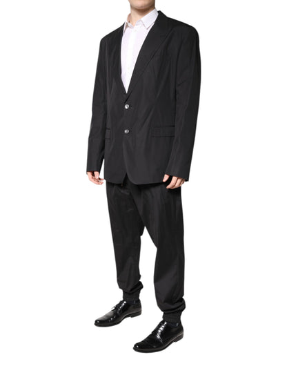 Costume deux pièces Dolce & Gabbana en coton noir, coupe droite