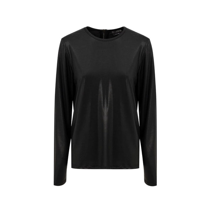 Tom Ford Black Viscose Long Sleeve T-Shirt