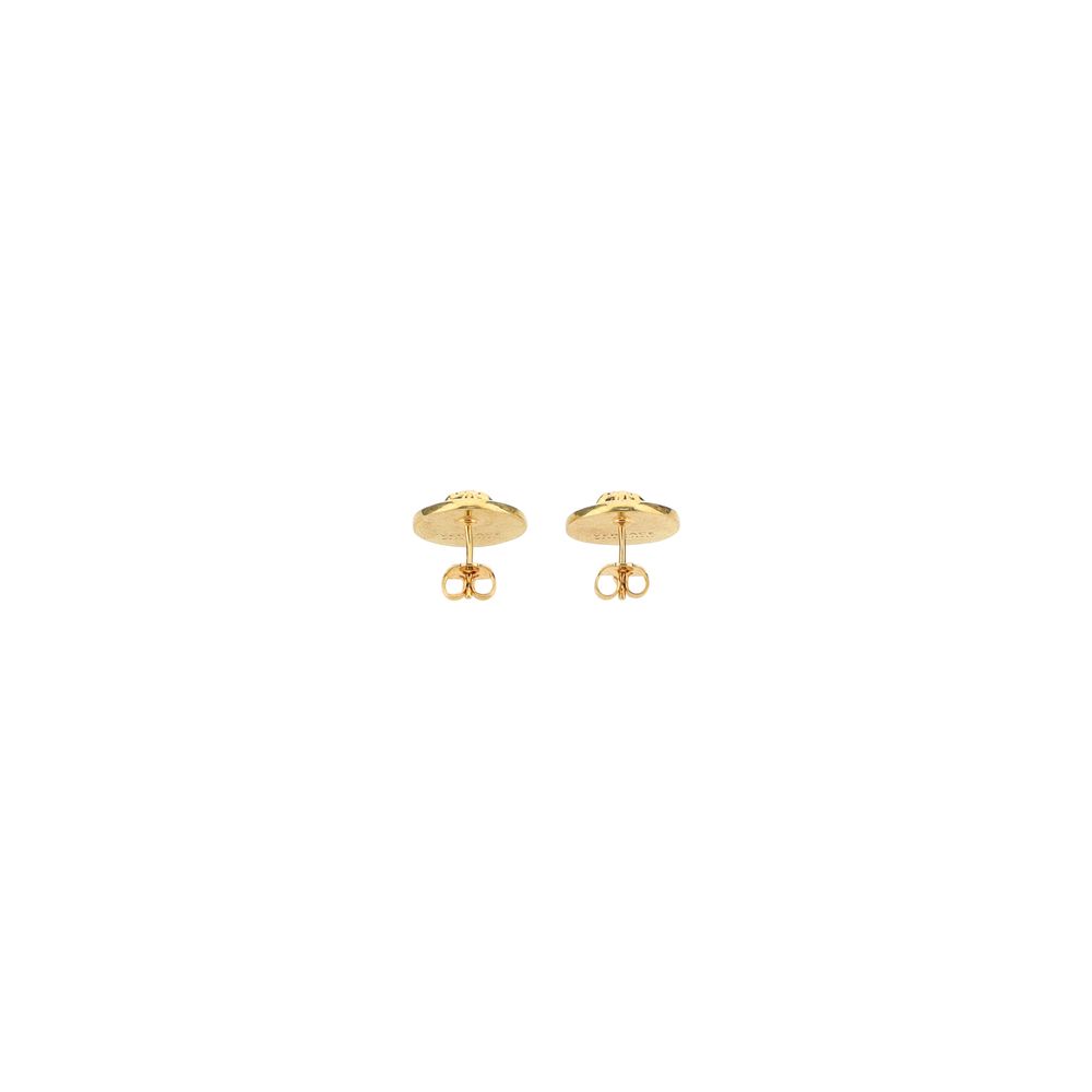 Pendientes de metal dorado Versace