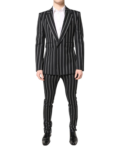 Costume Dolce & Gabbana SICILIA à rayures noir, 2 pièces, coupe habillée