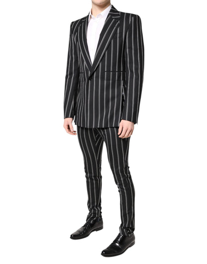 Costume Dolce & Gabbana SICILIA à rayures noir, 2 pièces, coupe habillée