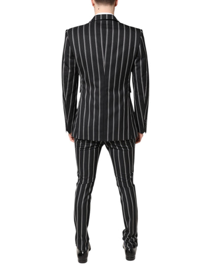 Costume Dolce & Gabbana SICILIA à rayures noir, 2 pièces, coupe habillée