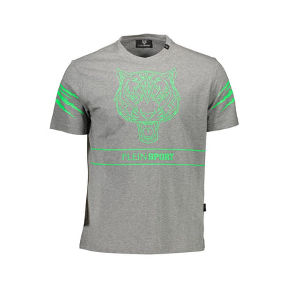 Plein Sport Grigio Cotton Men T-Shirt