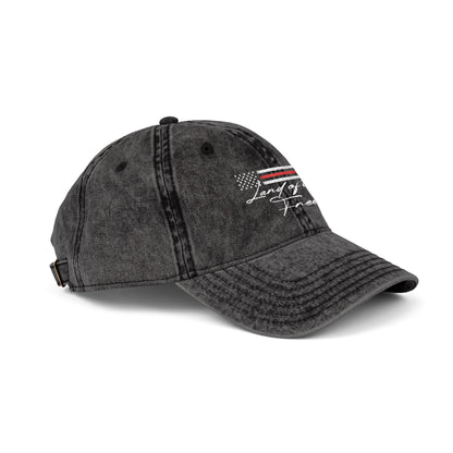 Hecho en EE. UU. | Gorra vintage desgastada con la bandera estadounidense "Land of the Free" | Gorra de béisbol bordada