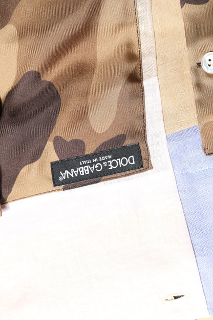 Chemise Dolce & Gabbana multicolore à manches courtes et patchwork