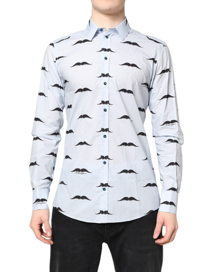 Dolce & Gabbana Light Blue Cotton MARTINI Formal Dress Shirt