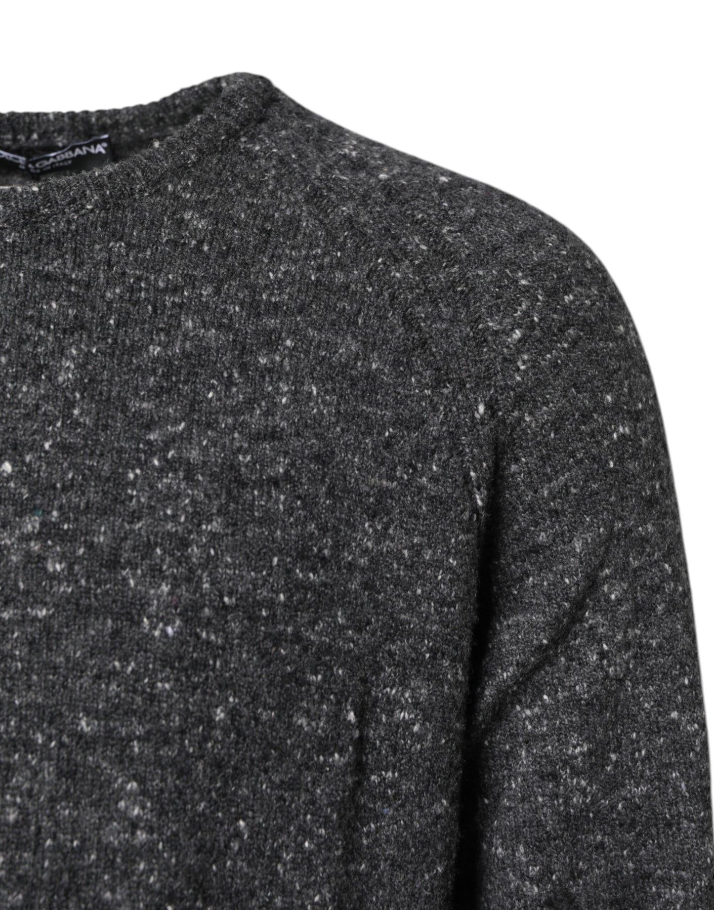 Suéter Dolce & Gabbana de lana gris con cuello redondo