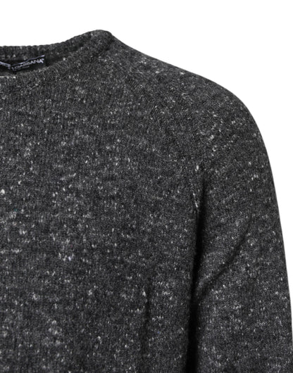 Suéter Dolce & Gabbana de lana gris con cuello redondo