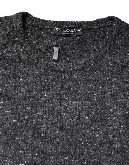 Suéter Dolce & Gabbana de lana gris con cuello redondo