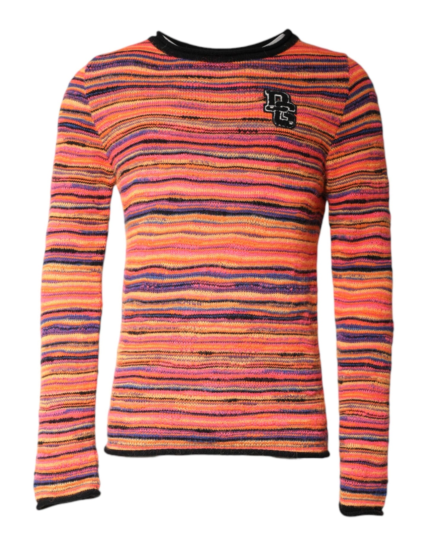 Jersey de punto multicolor de lana con logo DG de Dolce & Gabbana
