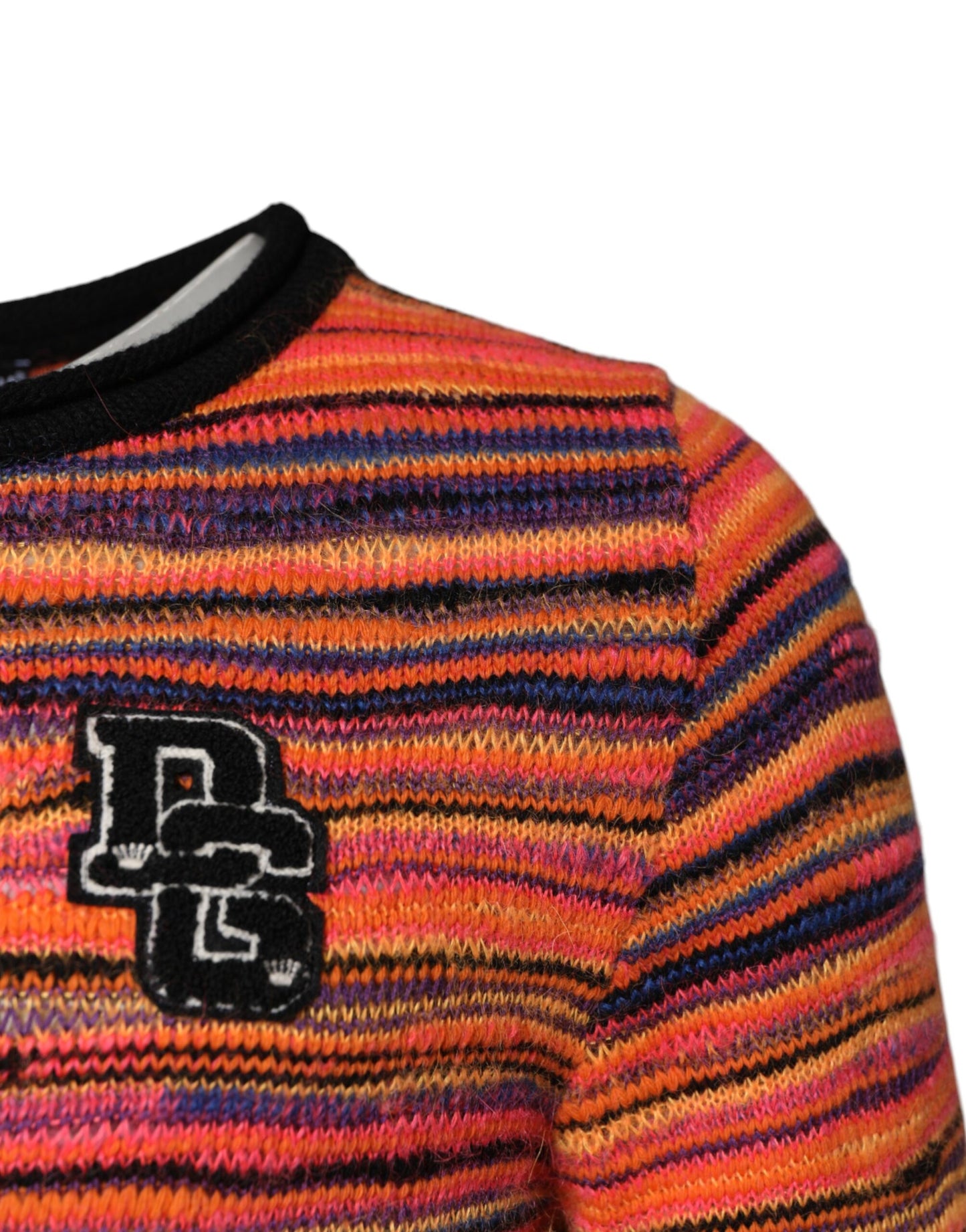 Jersey de punto multicolor de lana con logo DG de Dolce & Gabbana