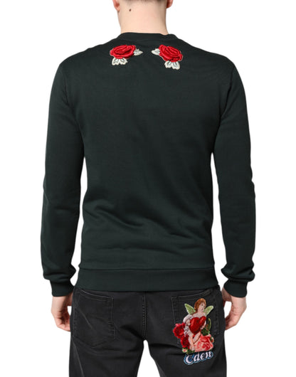 Suéter Negro con Lentejuelas y Adornos Dolce & Gabbana