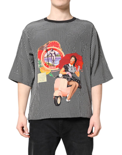 Camiseta de manga corta con estampado gráfico negra de Dolce & Gabbana