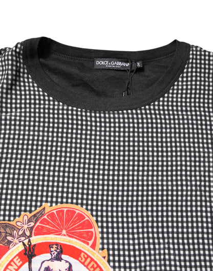 Camiseta de manga corta con estampado gráfico negra de Dolce & Gabbana