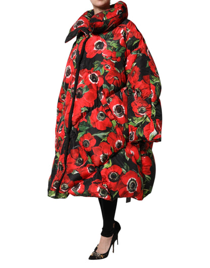 Chaqueta acolchada Dolce & Gabbana Multicolor Floral con cremallera completa