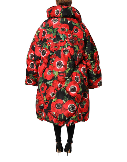 Chaqueta acolchada Dolce & Gabbana Multicolor Floral con cremallera completa