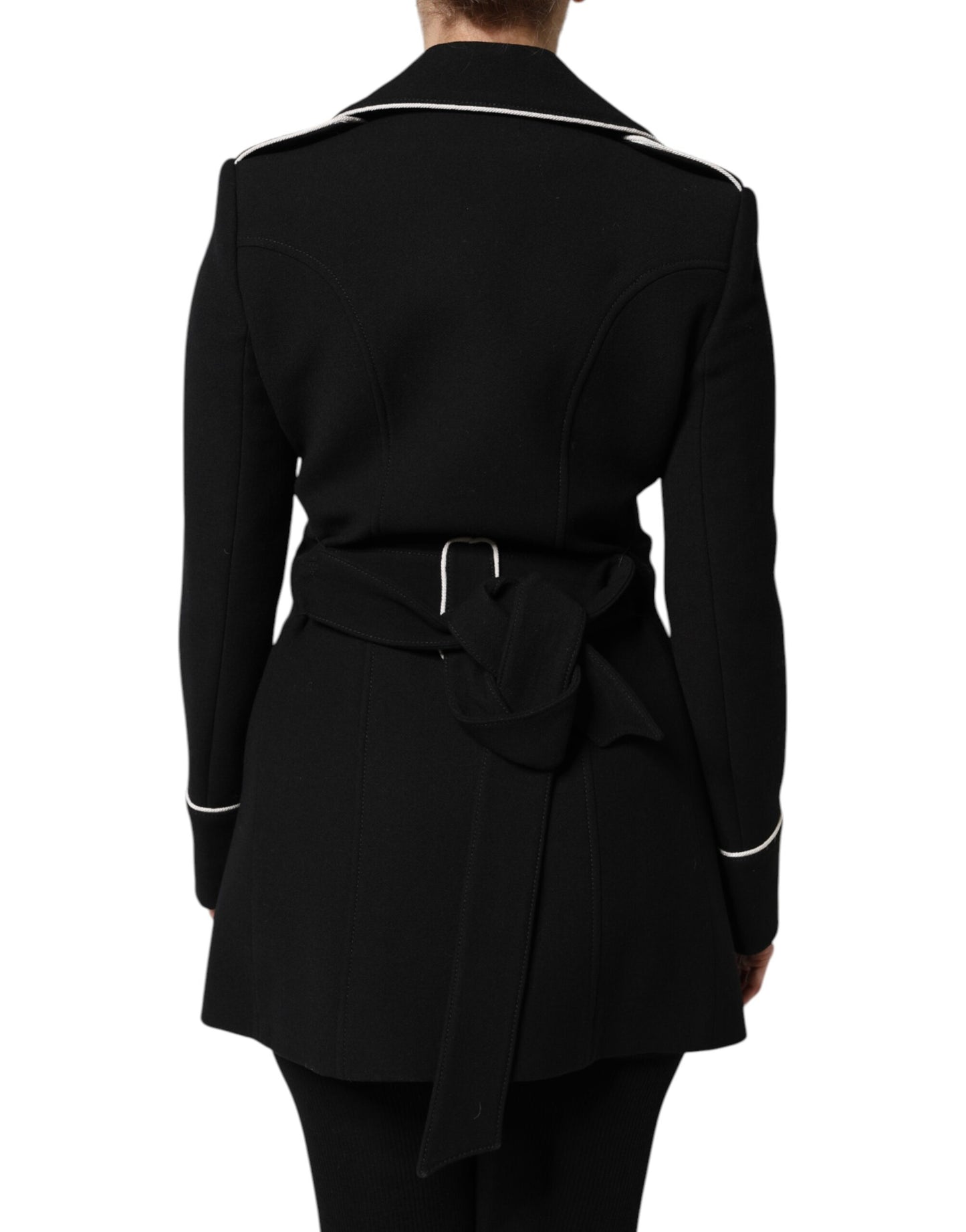 Chaqueta cruzada de lana negra Dolce & Gabbana