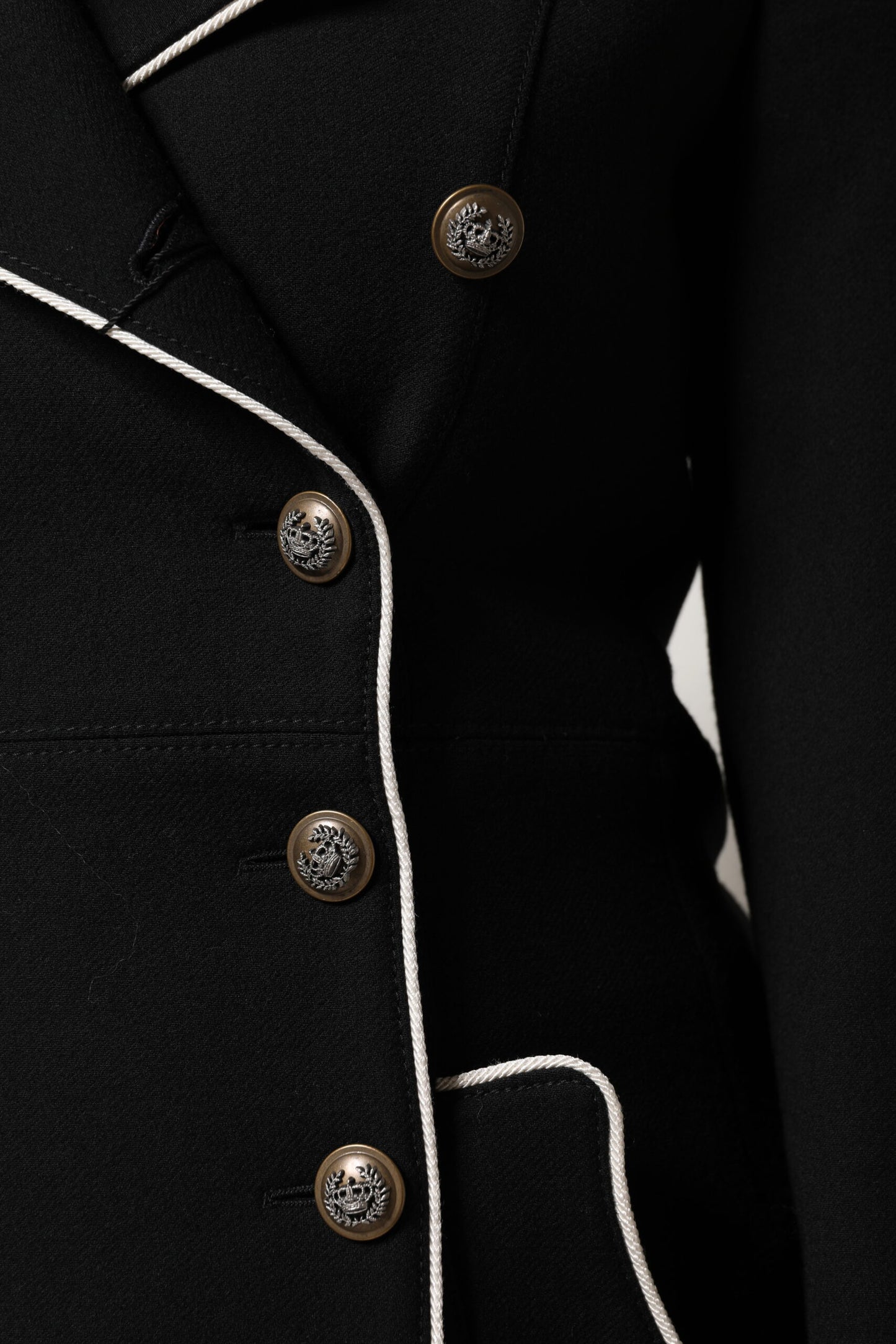 Chaqueta cruzada de lana negra Dolce & Gabbana