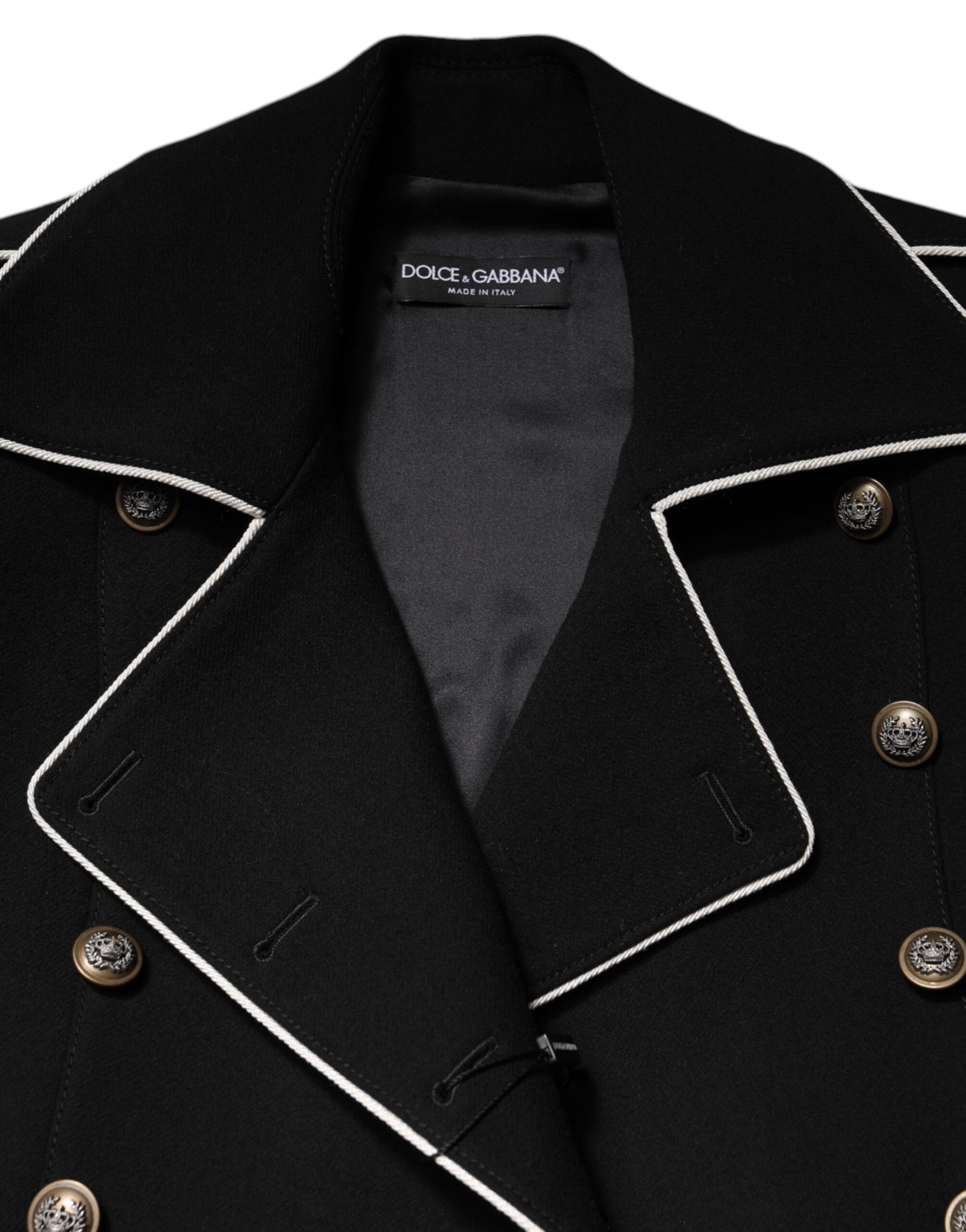 Chaqueta cruzada de lana negra Dolce & Gabbana