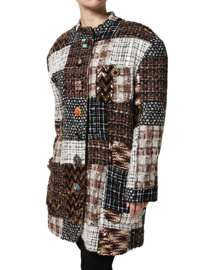 Chaqueta abotonada Dolce & Gabbana de patchwork multicolor