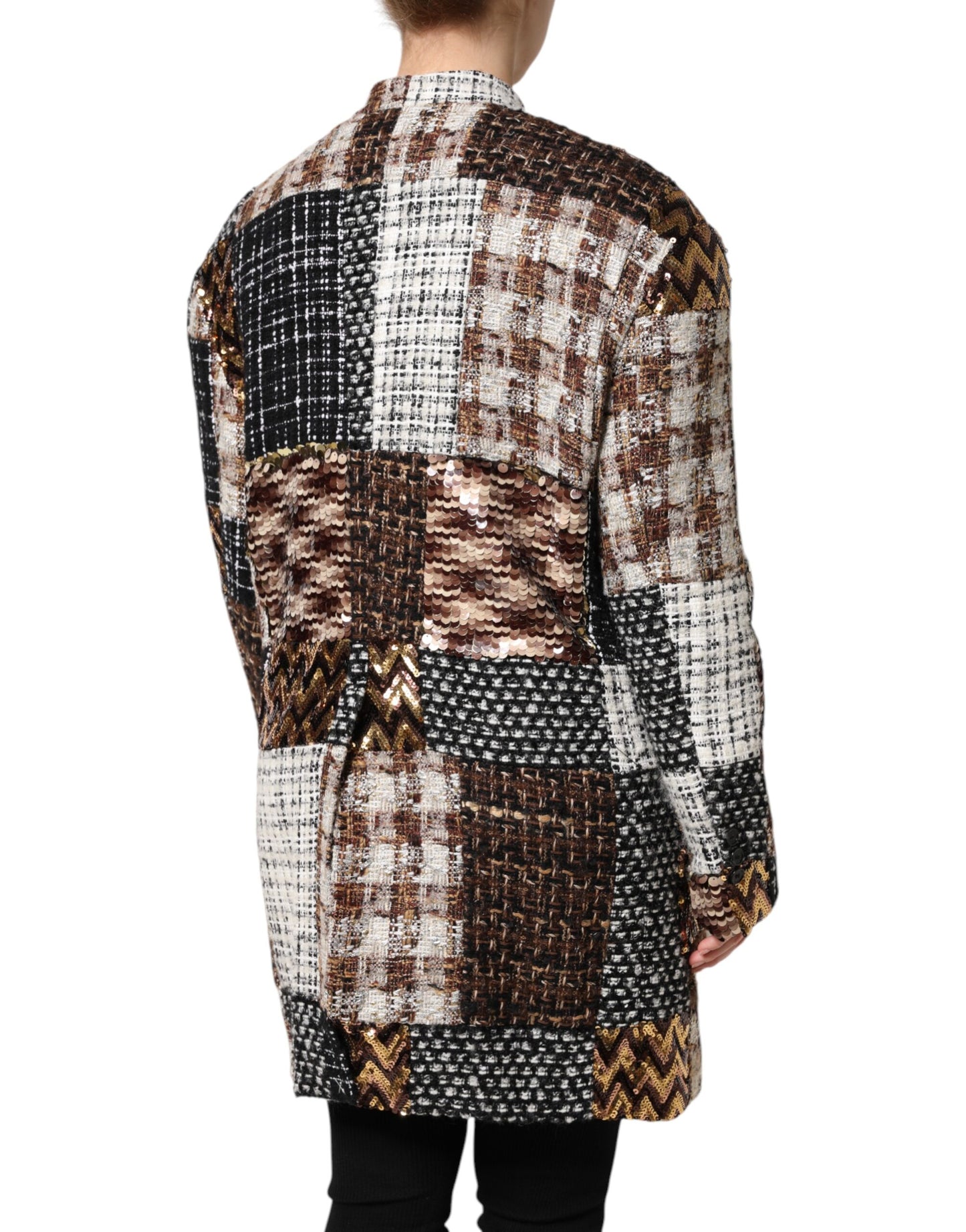 Chaqueta abotonada Dolce & Gabbana de patchwork multicolor