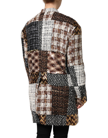 Chaqueta abotonada Dolce & Gabbana de patchwork multicolor