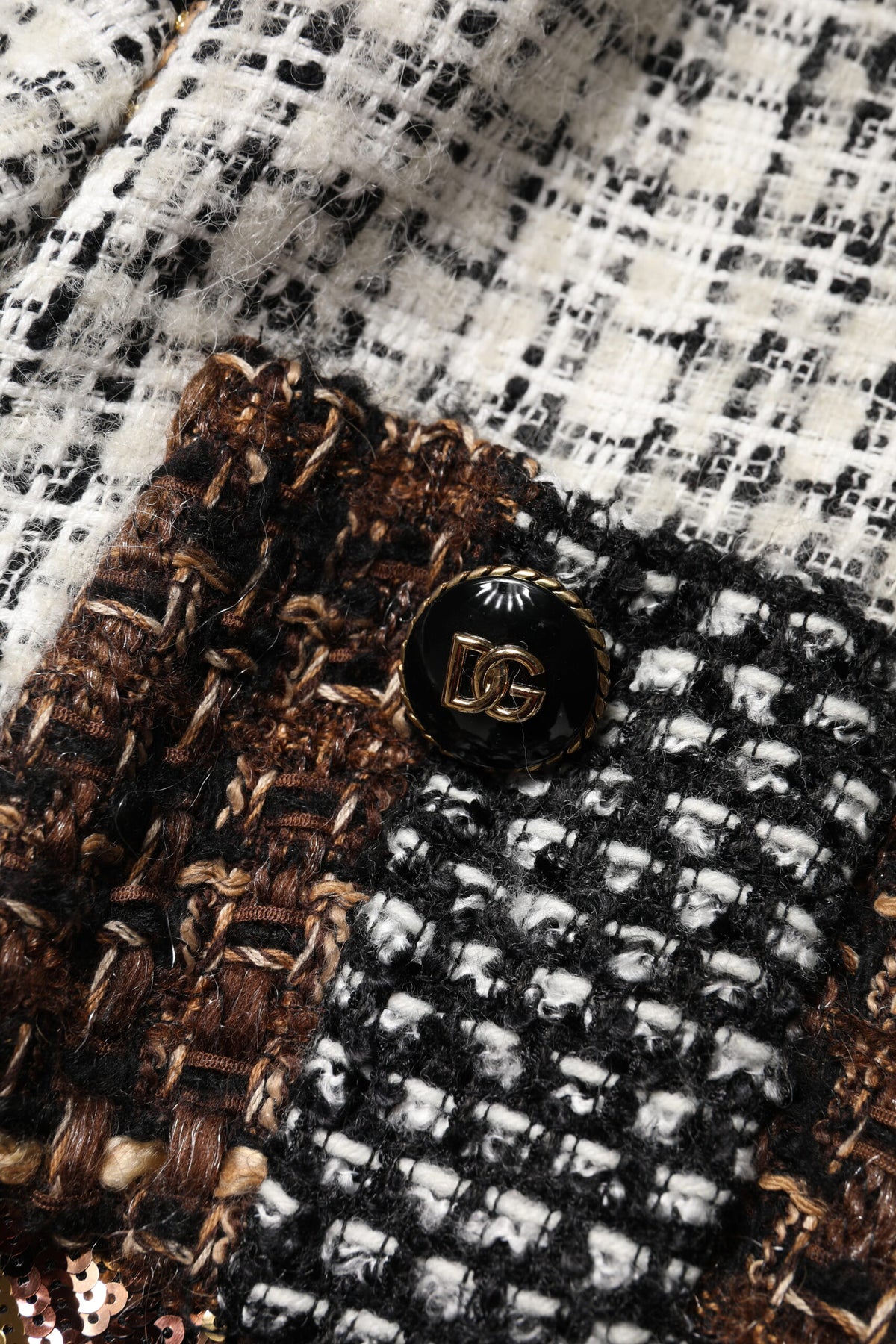 Chaqueta abotonada Dolce & Gabbana de patchwork multicolor