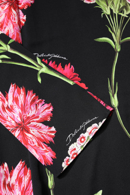 Chemisier femme à manches longues Dolce & Gabbana noir floral