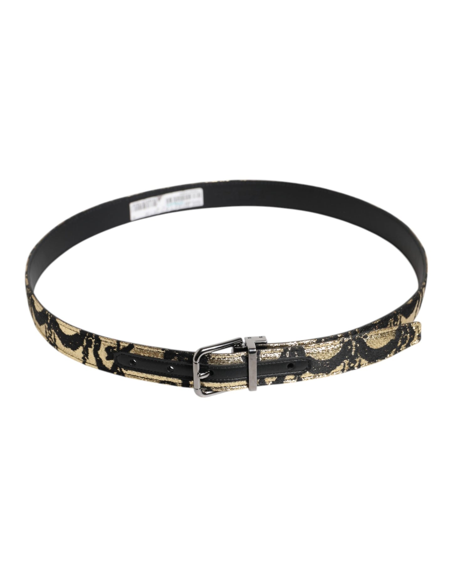 Ceinture Dolce & Gabbana en cuir jacquard multicolore à boucle métallique