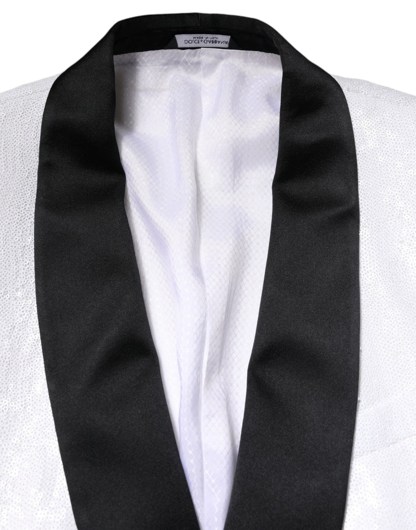 Blazer abrigo cruzado de nailon blanco Dolce & Gabbana