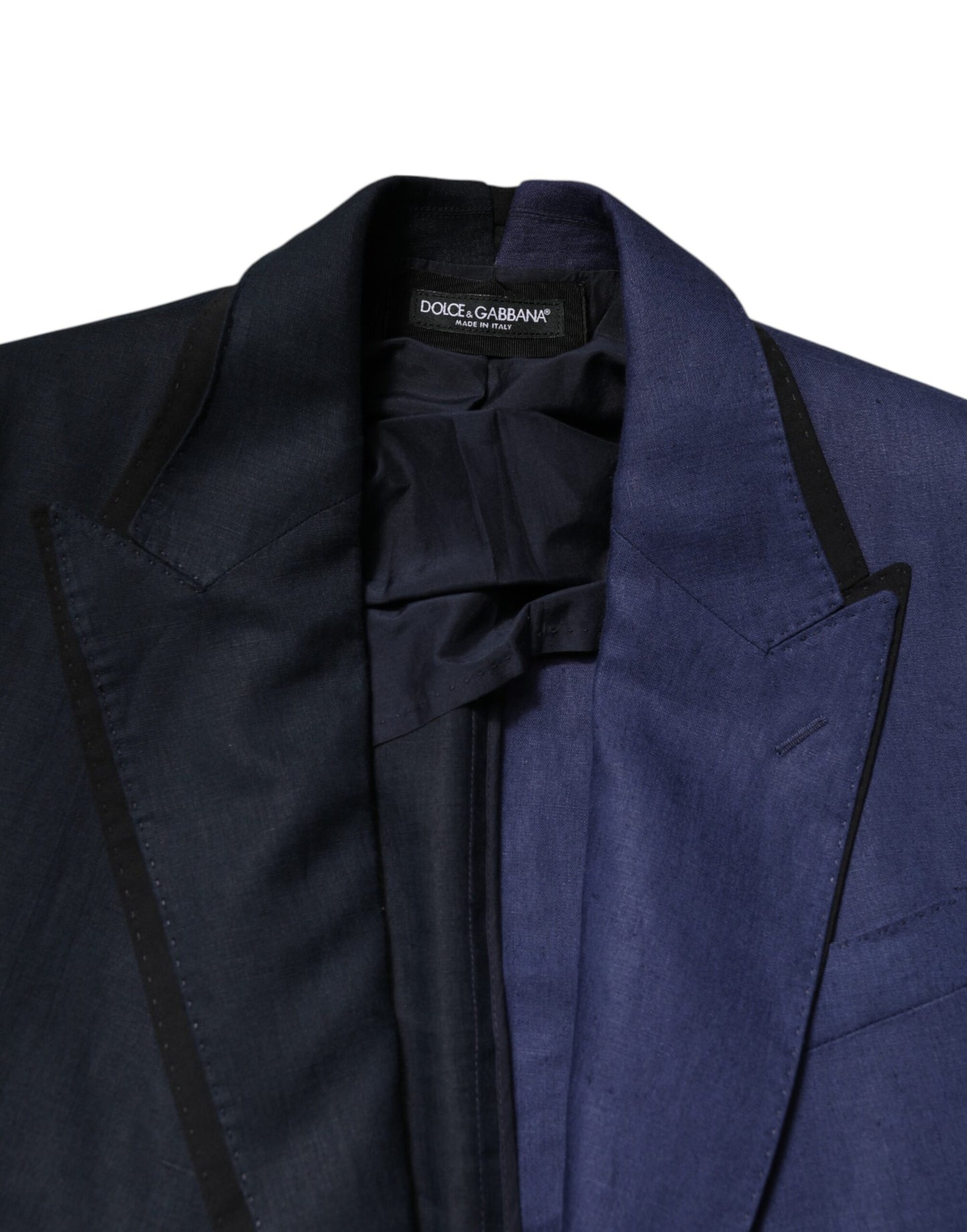 Chaqueta de traje cruzada azul marino Dolce & Gabbana