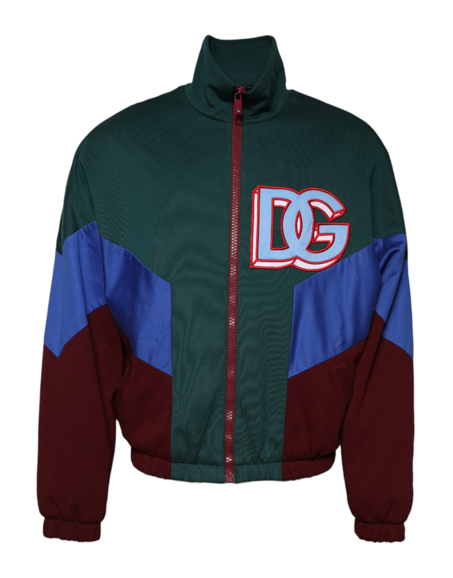 Veste Dolce & Gabbana en coton multicolore avec logo et fermeture éclair intégrale