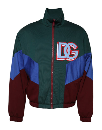 Veste Dolce & Gabbana en coton multicolore avec logo et fermeture éclair intégrale
