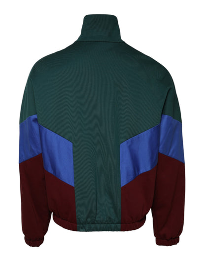 Veste Dolce & Gabbana en coton multicolore avec logo et fermeture éclair intégrale