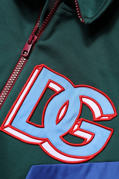 Veste Dolce & Gabbana en coton multicolore avec logo et fermeture éclair intégrale