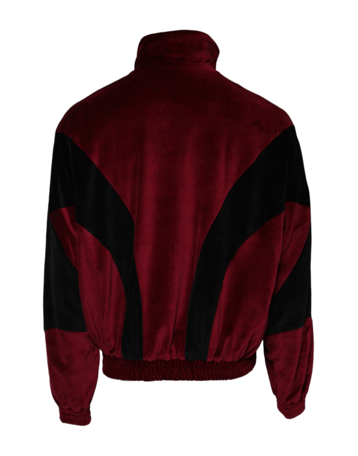 Chaqueta bomber con cremallera completa, de algodón rojo y negro con logo, de Dolce & Gabbana