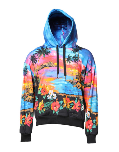 Sweat-shirt à capuche imprimé multicolore Dolce & Gabbana