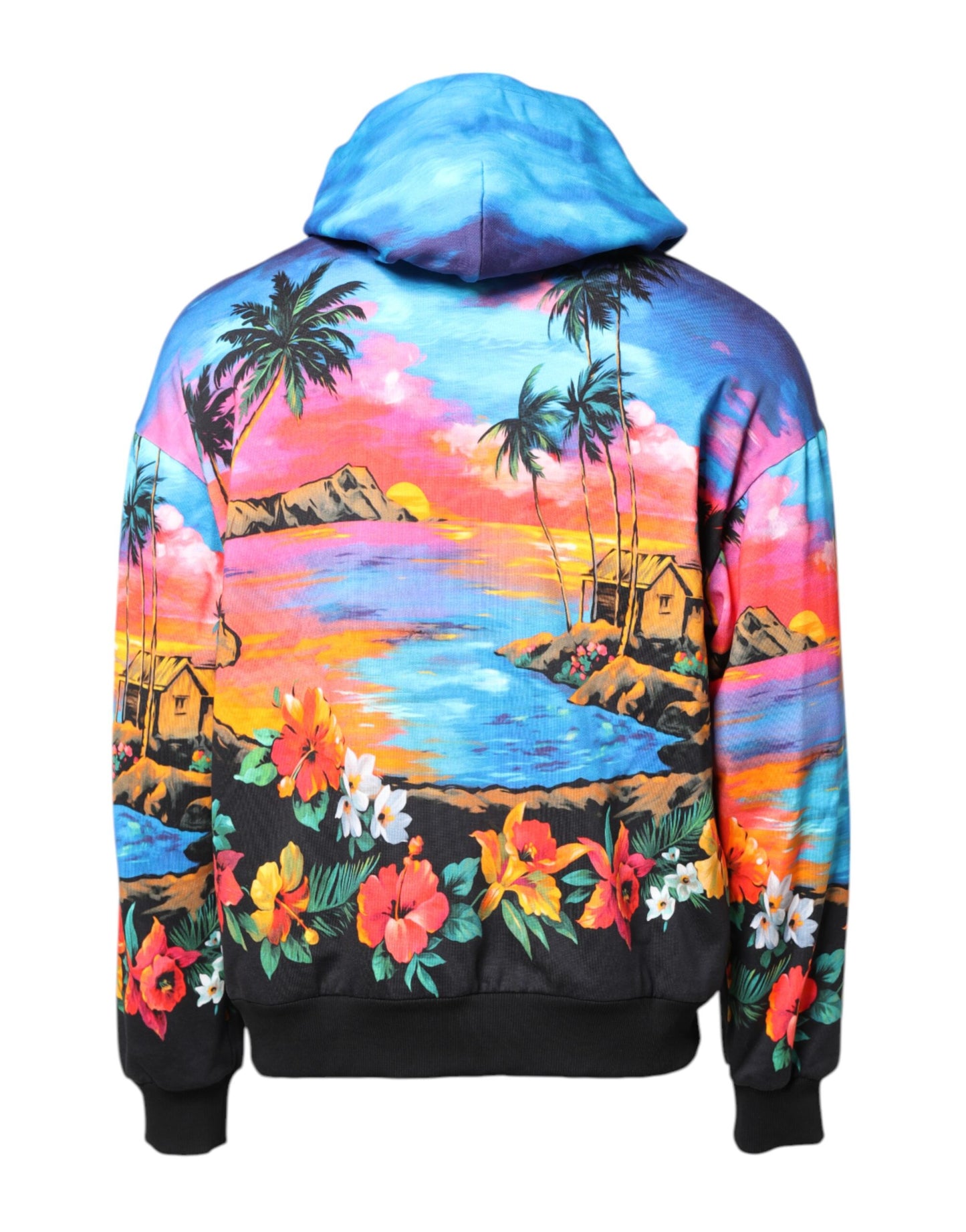 Sweat-shirt à capuche imprimé multicolore Dolce & Gabbana