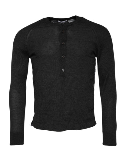 Suéter de punto Dolce & Gabbana negro estampado para hombre