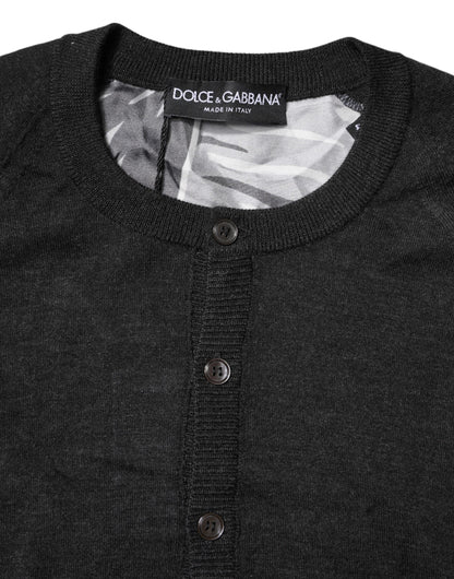 Suéter de punto Dolce & Gabbana negro estampado para hombre