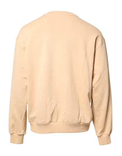 Pull col rond Dolce & Gabbana beige à imprimé cerises