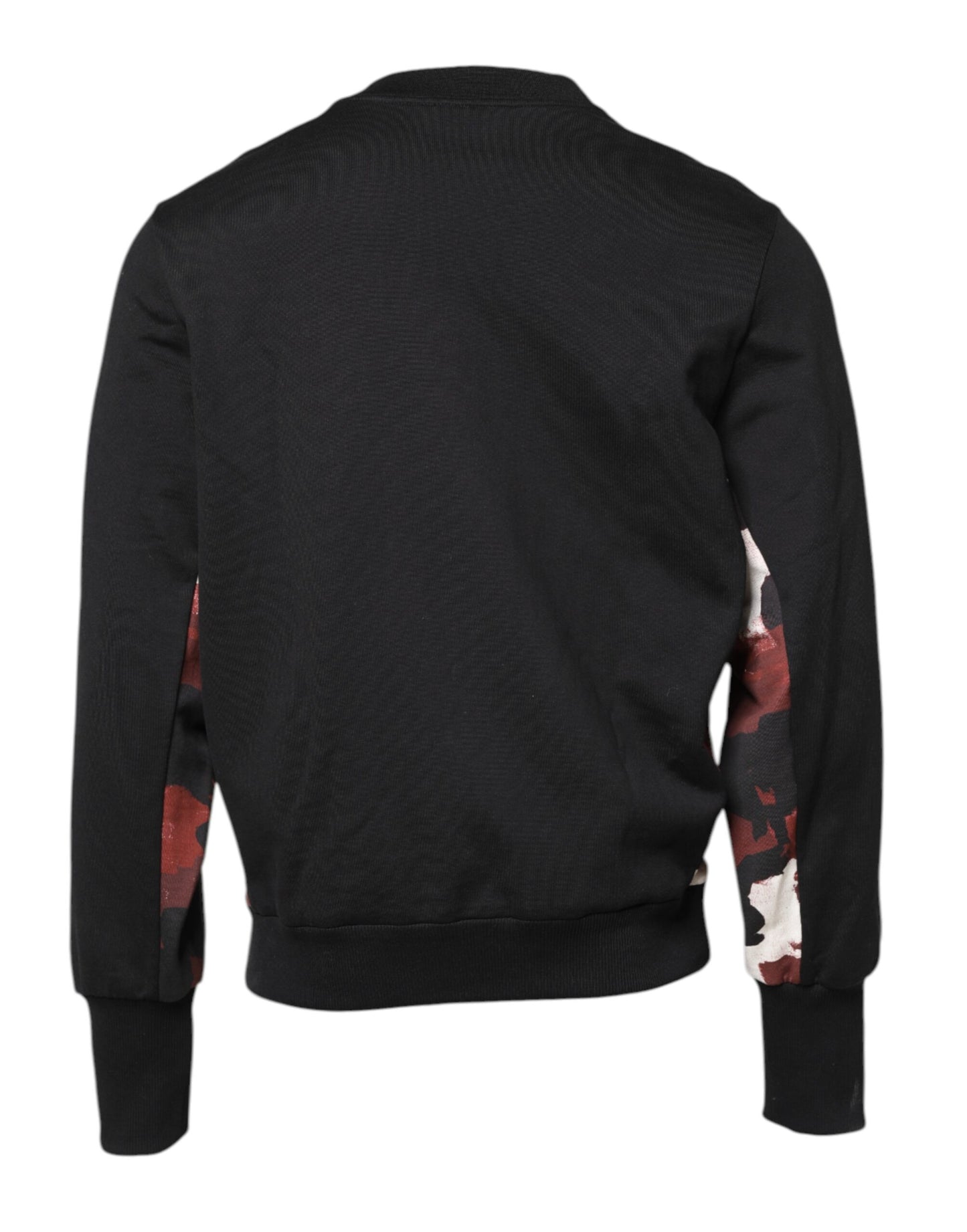 Pull Dolce & Gabbana noir à col rond et brodé
