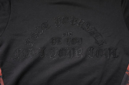 Pull Dolce & Gabbana noir à col rond et brodé