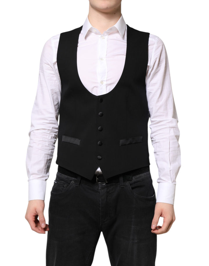 Chaleco formal Dolce & Gabbana de lana negra